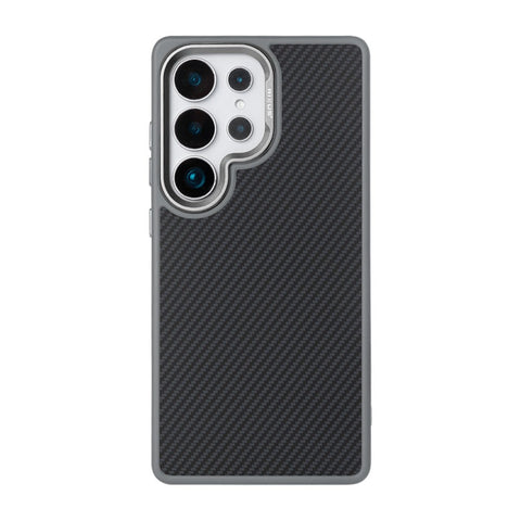 Coque Rixus Mag Carbon Compatible MagSafe pour Samsung Galaxy S26 Ultra - Gris Titane