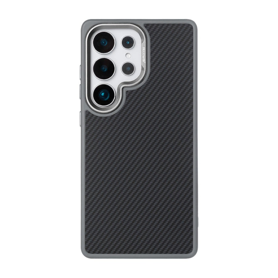 Coque Rixus Mag Carbon Compatible MagSafe pour Samsung Galaxy S26 Ultra - Gris Titane