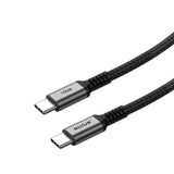 Câble Rixus RXUC04 USB-C 2.0 vers USB-C 1 m 100 W gris sidéral