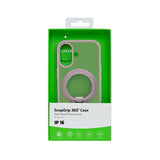 Coque Rixus SnapGrip 360 avec Anneau Support pour Apple iPhone 16 - Rose