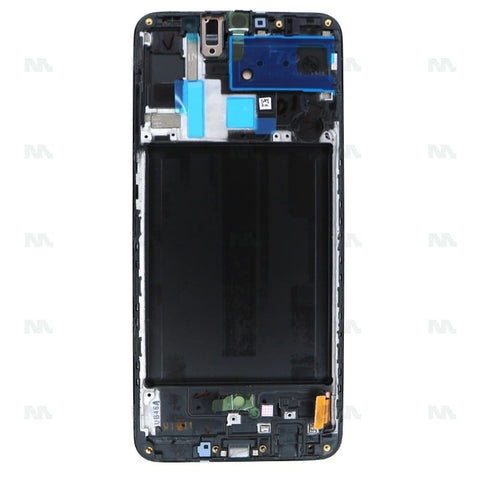 Chassis + Ecran Officiel Service Pack + Vitre pour Samsung Galaxy A70 A705F - Noir