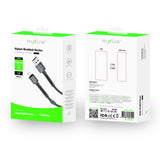 Câble USB vers Lightning tressé en nylon Rixus RXU71A, 1,2 m, noir