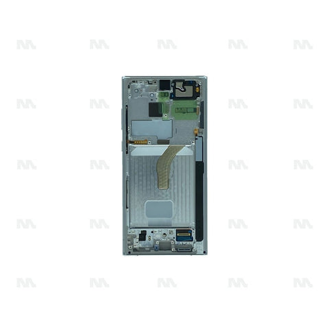 Chassis + Ecran Officiel Service Pack + Vitre pour Samsung Galaxy S22 Ultra S908B - Phantom White