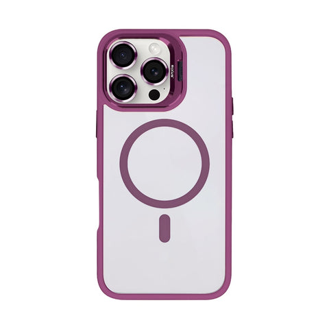 Étui Rixus Classic 03 avec MagSafe pour Apple iPhone 16 Pro rose foncé