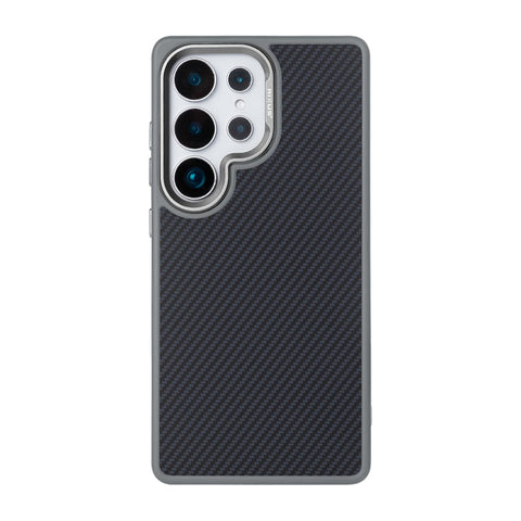 Coque de protection Mag Carbon avec MagSafe pour Samsung Galaxy S25 Ultra – Gris titane