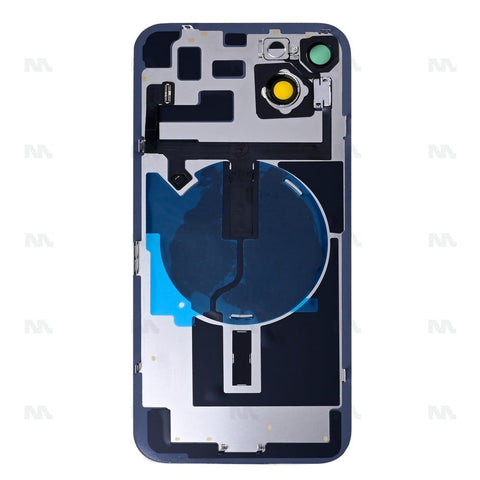 Vitre Arrière avec NFC pour Apple iPhone 14 Plus, agrandir le cadre de l'appareil photo – Rouge – Compatible