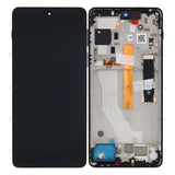 Chassis + Ecran LCD + Vitre pour Motorola Edge 20 Pro (XT2153) (5D68C19375) - Midnight Blue
