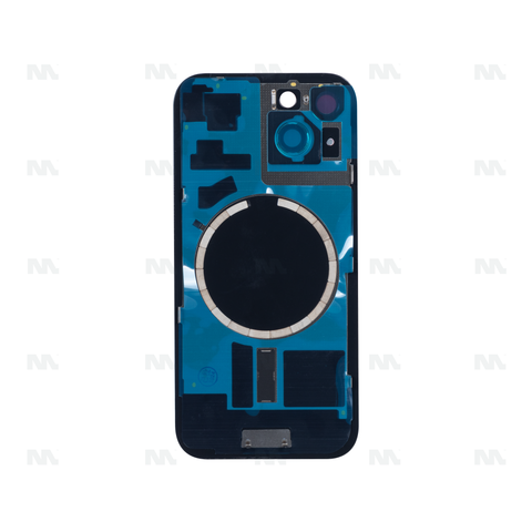 Vitre Arrière sans NFC, cadre d'appareil photo agrandi rose Compatible pour Apple iPhone 15