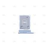Support de carte SIM pour Samsung Galaxy A56 A566B – Gris clair – OEM