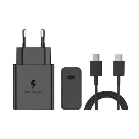 Adaptateur rapide 2-1 CH18W09 USB-C vers USB-C 18 W Noir