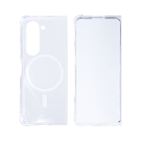 Étui transparent magnétique Rixus en TPU pour Samsung Galaxy Z Fold5 blanc