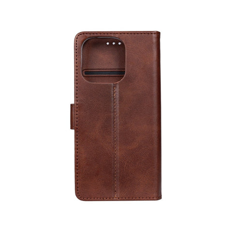 Rixus Bookcase pour Apple iPhone 16 Pro Marron