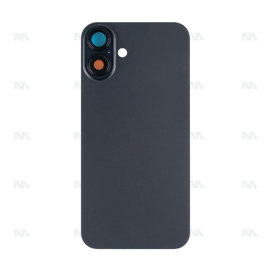 Vitre Arrière sans NFC, cadre d'appareil photo agrandi Noir Compatible pour Apple iPhone 16 Plus