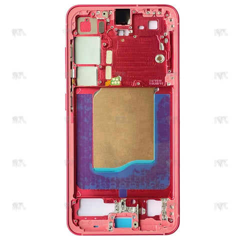 Cadre central rouge corail OEM pour Samsung Galaxy S25 S931B