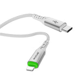 Câble USB-C vers Lightning à déconnexion automatique Rixus RXUC21L blanc