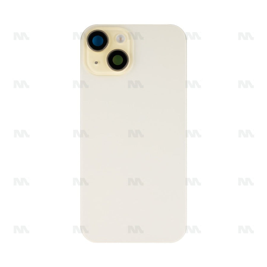 Vitre Arrière avec NFC pour Apple iPhone 15, bloc complet d'appareil photo agrandi Jaune Compatible
