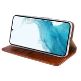 Rixus Bookcase pour Samsung Galaxy S22 5G Marron