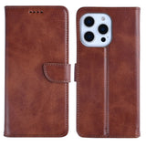 Rixus Bookcase pour Apple iPhone 14 Pro Max Marron