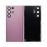 Vitre arrière pour Samsung Galaxy S22 Ultra S908B avec objectif – Bordeaux – OEM
