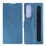 Étui Portefeuille Avec Porte-Stylo Rixus Pour Samsung Galaxy Z Fold8 Ultra Bleu Sierra