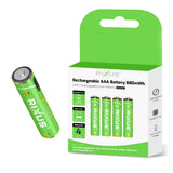 Piles rechargeables AAA Rixus RXAA07 880 mWh avec câble USB-C, lot de 4
