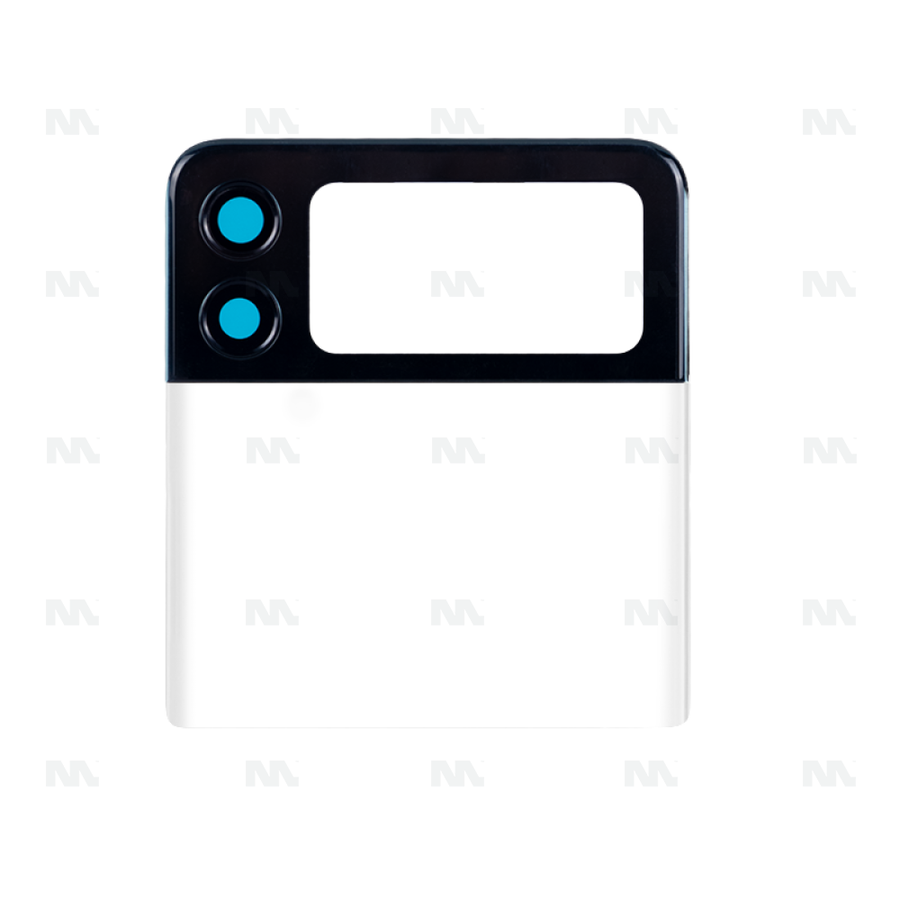 Vitre arrière avec objectif pour Samsung Galaxy Z Flip3 F711B - Phantom White - OEM