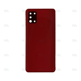 Vitre arrière pour Samsung Galaxy A31 A315F avec prisme pour objectif, rouge écrasé, OEM