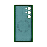 Coque de téléphone souple en TPU noir avec MagSafe pour Samsung Galaxy S24 Ultra vert