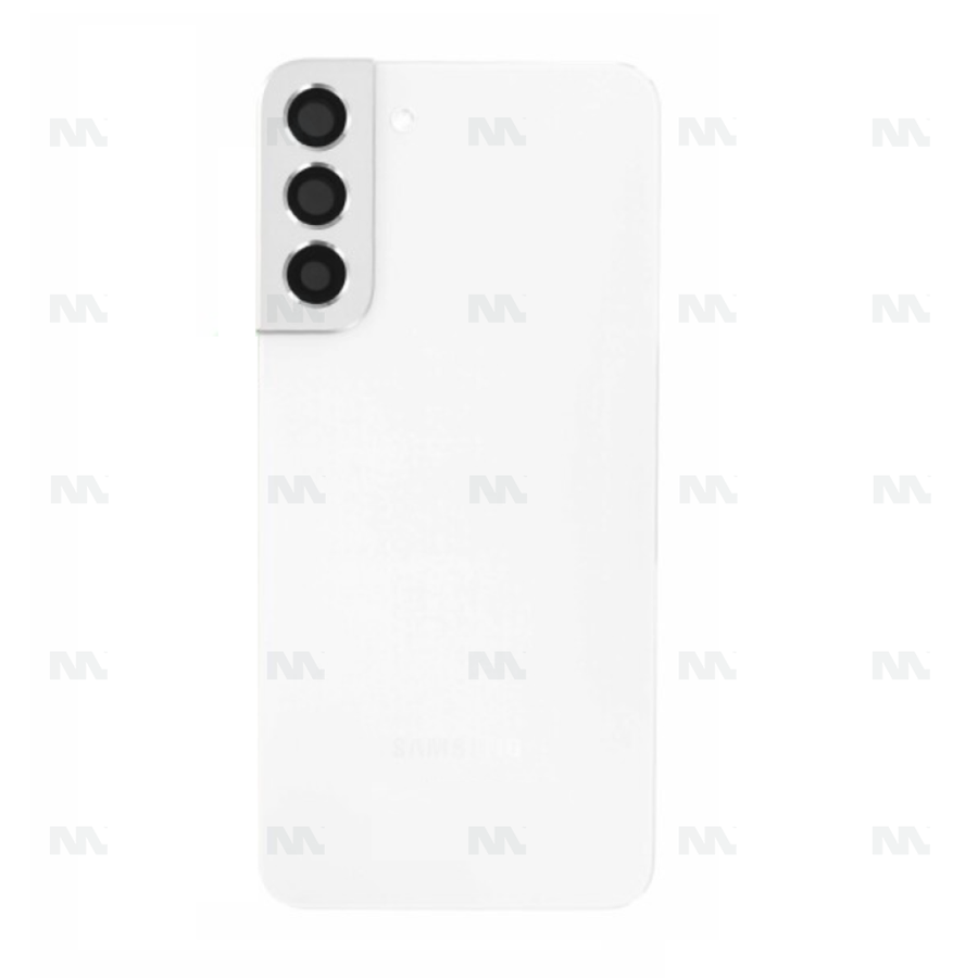 Vitre arrière pour Samsung Galaxy S22 Plus S906B avec objectif Phantom White Original