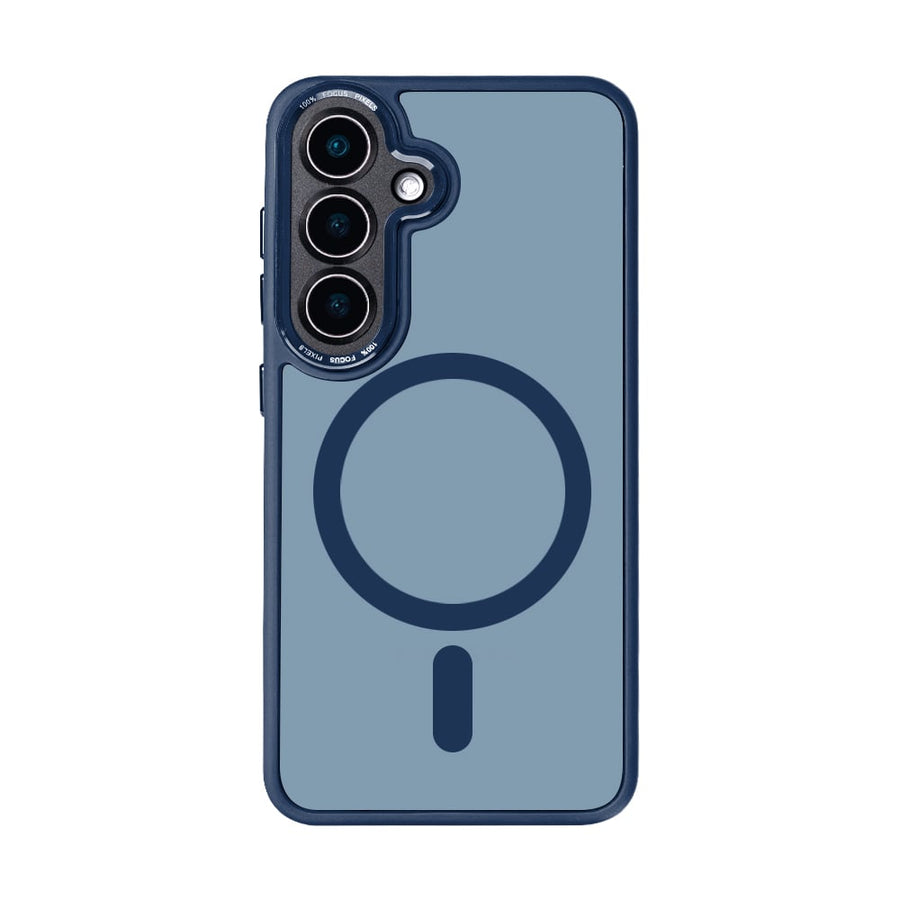 Étui Rixus Classic 04 avec MagSafe pour Samsung Galaxy S25 Plus bleu foncé