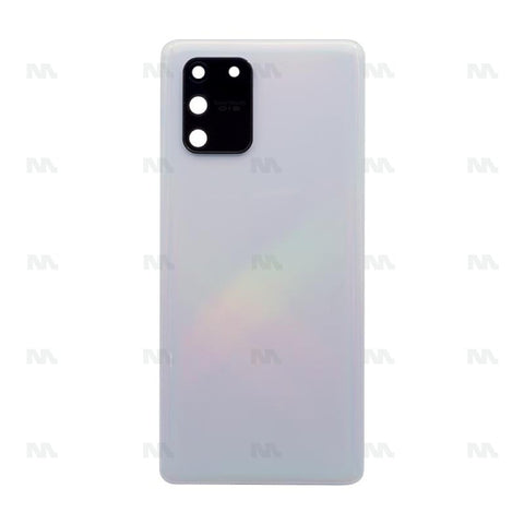 Vitre arrière pour Samsung Galaxy S10 Lite G770F avec prisme pour objectif, blanche, OEM