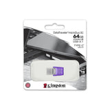 Clé USB Kingston DataTraveler MicroDuo 3C 64 Go 200 Mo/s double connecteur USB-A + USB-C