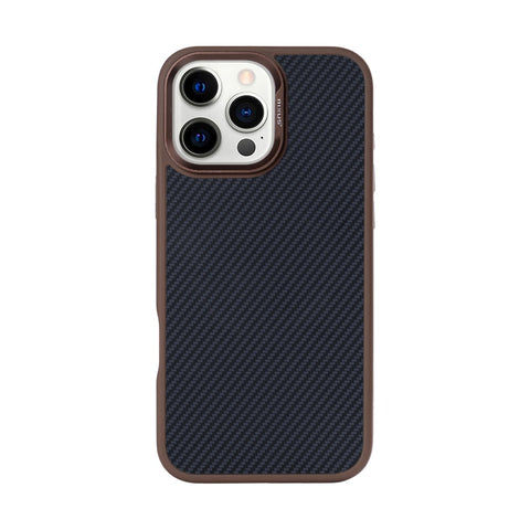 Coque Mag Carbon avec MagSafe pour Apple iPhone 16 Pro - Marron