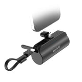 Batterie externe mini Rixus RXPB98B Click-On USB-C 5000 mAh noire