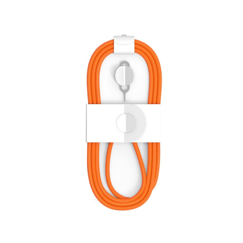 Câble Tressé USB-C vers USB-C 60W 100cm US70001M Boîte Détaillant pour Apple iPhone 15, 16, 17 Series - Orange