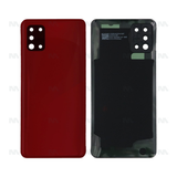 Vitre arrière pour Samsung Galaxy A31 A315F avec prisme pour objectif, rouge écrasé, OEM