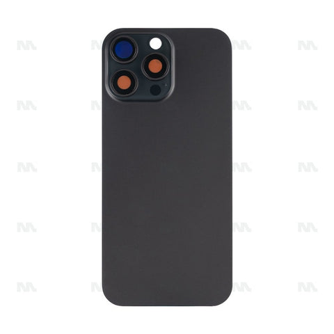 Vitre Arrière sans NFC, cadre d'appareil photo agrandi pour Apple iPhone 16 Pro Max - Noir Titane - Compatible