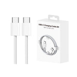 Câble de recharge rapide pour iPhone 15 Series US3002M USB-C vers USB-C 200 cm blanc
