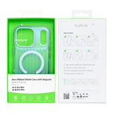 Coque Rixus Aero Ribbed Shield Compatible MagSafe pour Apple iPhone 17 Pro Max, 18 Pro Max - Glacier