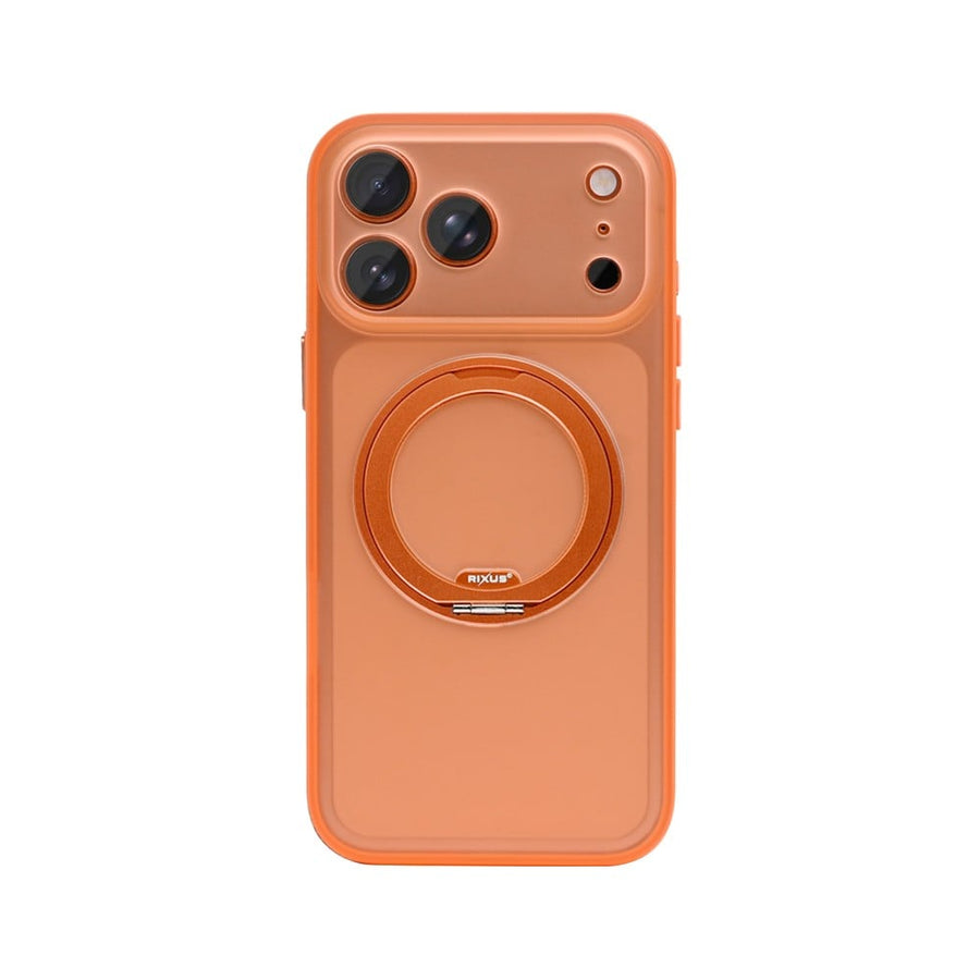 Coque Rixus SnapGrip 360 avec Anneau Support pour Apple iPhone 17 Pro - Orange