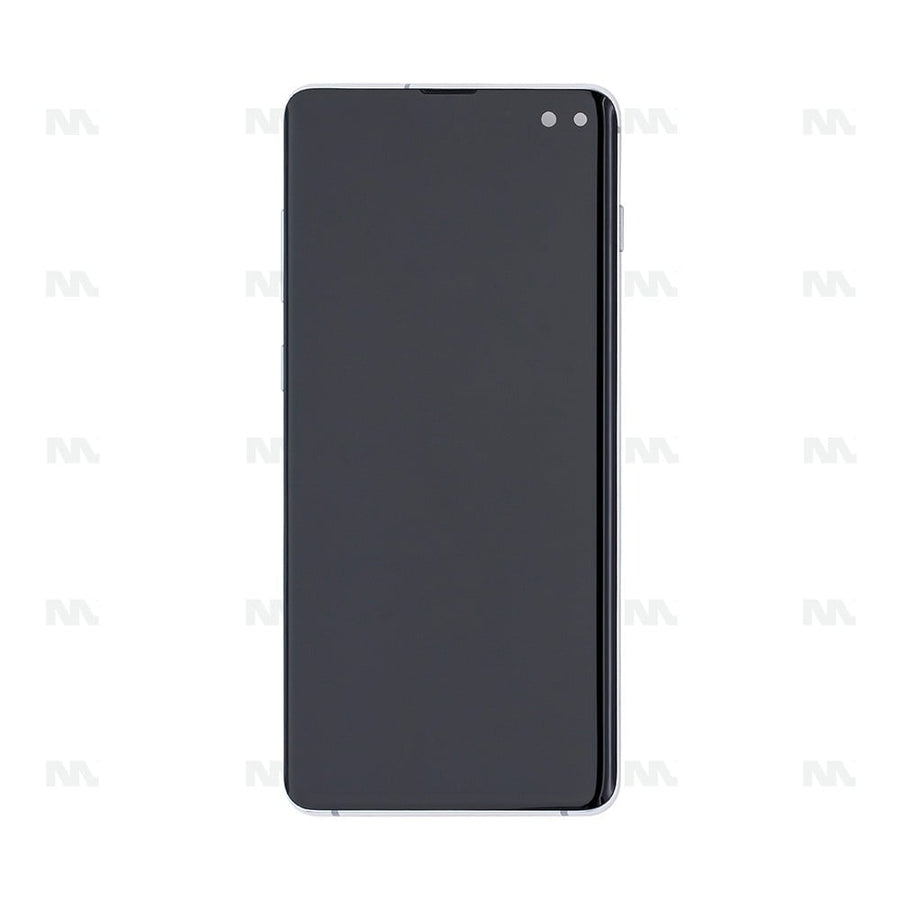 Écran complet sur châssis Reconditionné pour Samsung Galaxy S10 Plus G975F - Blanc Prisme