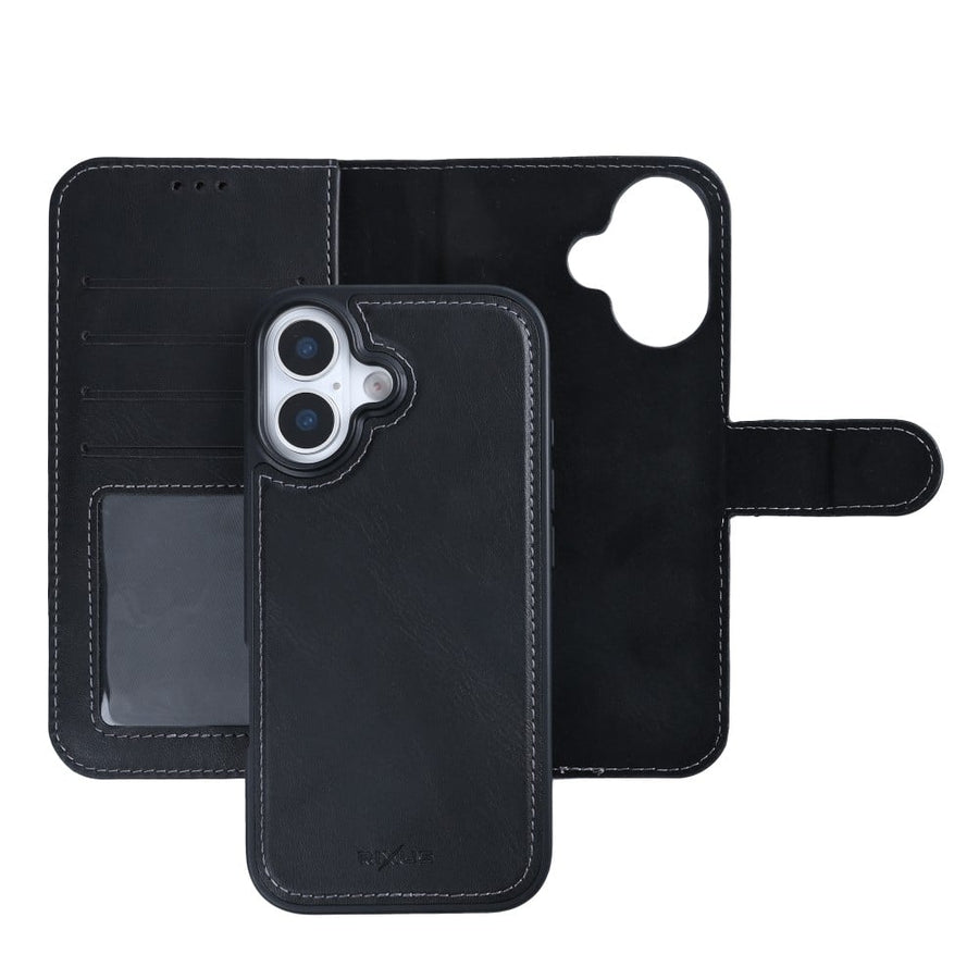 Portefeuille magnétique amovible Rixus Duo pour Apple iPhone 17 Noir