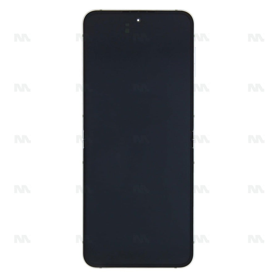 Chassis + Ecran Officiel Service Pack + Vitre pour Samsung Galaxy Z Flip6 F741B - Blanc