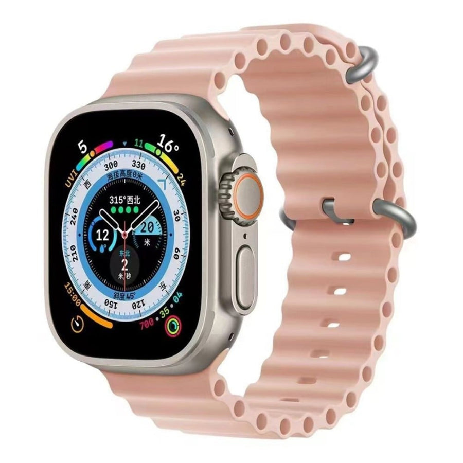 Bracelet en silicone souple et respirant Ocean pour Apple Watch Series 38/40/41 mm (taille M/L) - Silt