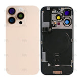 Vitre arrière avec NFC (Grand contour caméra) Compatible pour Apple iPhone 16 Pro - Titane Désert