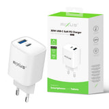 Chargeur Rixus RX95A USB-C GaN PD 30 W blanc