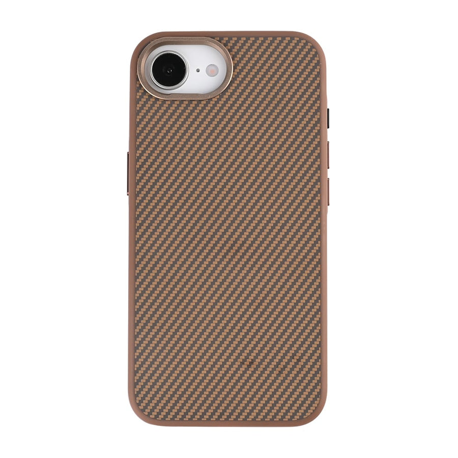 Coque Mag Carbon avec MagSafe pour Apple iPhone 16e - Marron