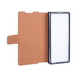 Étui portefeuille Rixus avec porte-stylo pour Samsung Galaxy Z Fold4 marron