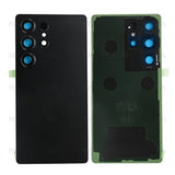 Vitre arrière pour Samsung Galaxy S25 Ultra S938B avec objectif, noir titane, OEM