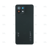 Vitre arrière pour Xiaomi Mi 11 Lite 5G avec objectif – Truffle Black – OEM